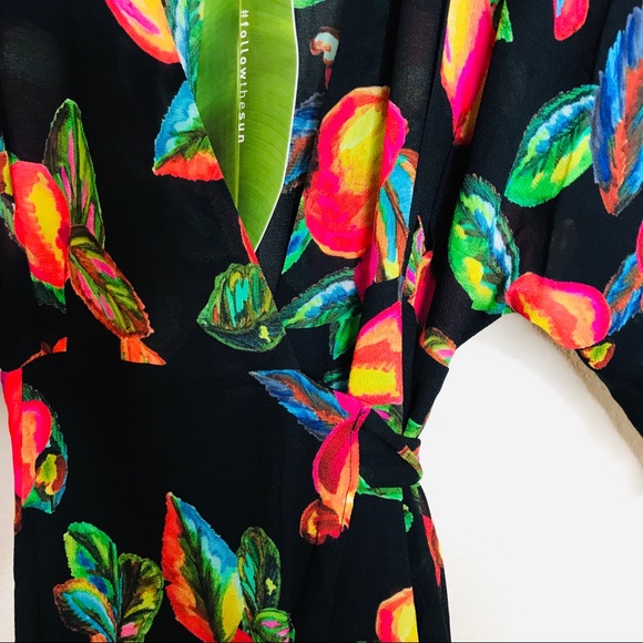 FARM Rio Anthropologie Cashew Print Wrap Dress - Picture 12 of 16